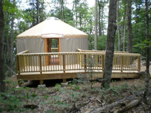 Site Keewaydin Lake Yurt, photo 2 of 3 · from midnrreservations.com (the park's booking system)